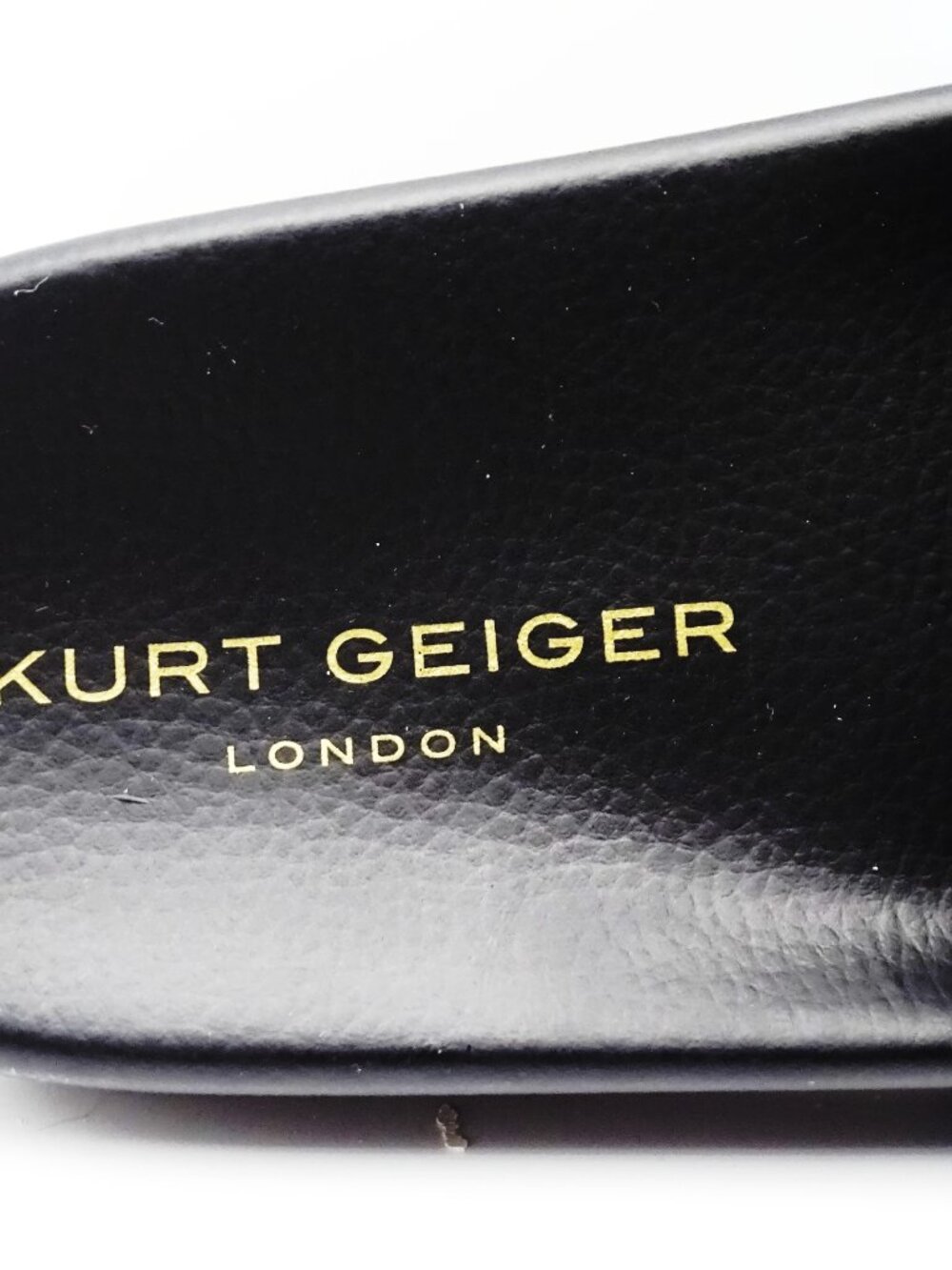 KURT GEIGER Meena Rhinestone and Logo Ornament Eagle Pool Slide Sand 36.5 - Picture 3 of 6